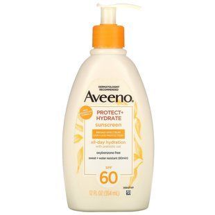 Aveeno, Protect + Hydrate, sunscreen, SPF 60, 12 fluid ounces (354 ml)