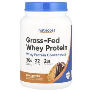 Nutricost, Grass-Fed Whey Protein Concentrate, Chocolate PB, 2 lbs (907 g) купить в Киеве и Украине