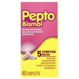 Pepto Bismol, Пепто бисмол, 40 капсул