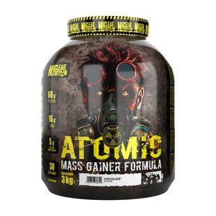 Nuclear Nutrition, Atomic Mass Gainer Formula, 3 kg, raspberry
