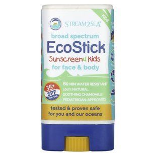 Stream2Sea, EcoStick Sunscreen 4 Kids, SPF 35+, Fragrance Free, 0.5 oz (16 g) купить в Киеве и Украине