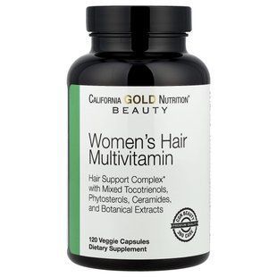 California Gold Nutrition, Beauty, Women's Hair Multivitamin, 120 Veggie Capsules купить в Киеве и Украине