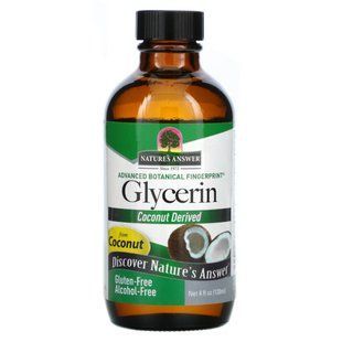 Glycerin, alcohol-free, Natures Answer, 4 liquid ounces (120 ml)
