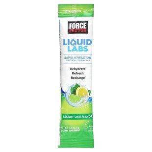 Force Factor, Liquid Labs&trade;, Rapid Hydration Electrolyte Drink Mix, Lemon-Lime, 1 Stick, 0.25 oz (7 g) купить в Киеве и Украине