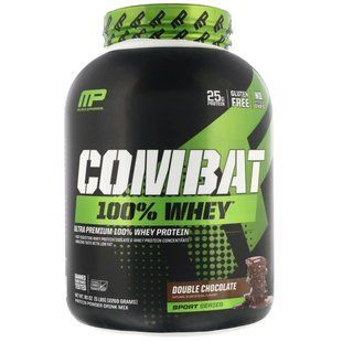 Серия &laquo;Combat&raquo; 100% сывороточный белок, двойной шоколад, MusclePharm, 2,23 кг купить в Киеве и Украине