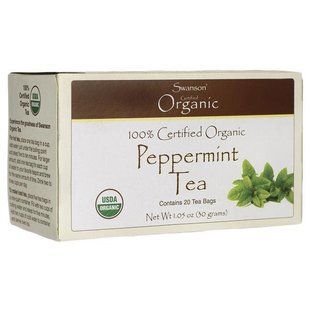 100% сертифицированный органический мятный чай, 100% Certified Organic Peppermint Tea, Swanson, 20 пакетиков купить в Киеве и Украине
