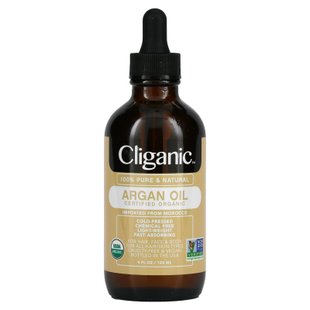 Cliganic, 100% чистое и натуральное аргановое масло, 120 мл (4 жидк. Унции) купить в Киеве и Украине