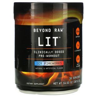 GNC, Beyond Raw, LIT, Pre-Workout, Ice Firework, 397.8 g (14.03 oz)