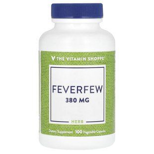 The Vitamin Shoppe, Feverfew, 380 mg, 100 Vegetable Capsules