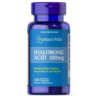 Гиалуроновая кислота Puritan's Pride (Hyaluronic Acid) 100 мг 120 капсул купить в Киеве и Украине