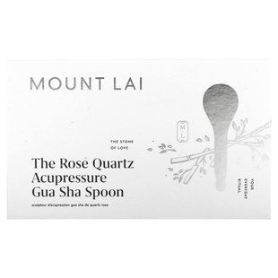 Mount Lai, Acupressure Spoon with Rose Quartz, Gua Sha, 1 Instrument