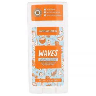 Natural deodorant, waves, Schmidts Naturals, 3.25 ounces (92 g)