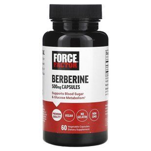Force Factor, Berberine , 500 mg , 60 Vegetable Capsules купить в Киеве и Украине