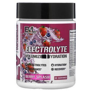 EVLution Nutrition, Electrolyte Volumizing Hydration, Berry Splash, 4.02 oz (114 g) купить в Киеве и Украине
