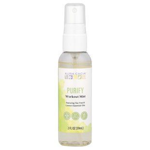 Aura Cacia, Спрей для тренировок, очищение, 2 жидких унции (59 мл) купить в Киеве и Украине