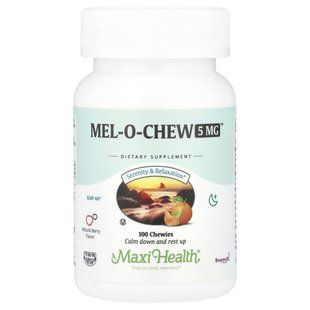 Maxi Health, Mel-O-Chew&trade;, Natural Berry, 5 mg, 100 Chewies купить в Киеве и Украине