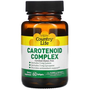 Каротиноидный комплекс Country Life (Carotenoid Complex) 60 капсул купить в Киеве и Украине