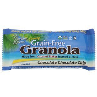 Granola Bar, Organic Chocolate Chip, Coconut Secret, 12 bars, 1.2 ounces (34g) each