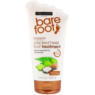 Restorative treatment for feet with cracked heels, neem oil and shea butter, Freeman Beauty, 3.4 fluid ounces (100 ml)