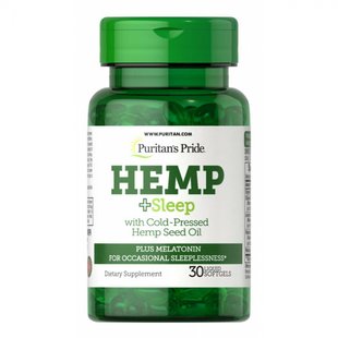 Витамины для сна Puritan's Pride (Hemp + Sleep) 30 мягких капсул купить в Киеве и Украине