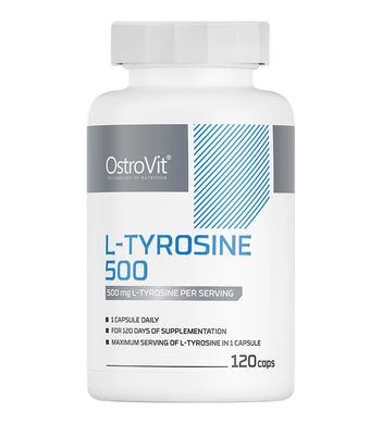 Л-Тирозин OstroVit (OstroVit-L-Tyrosine) 500 мг 120 капсул купить в Киеве и Украине