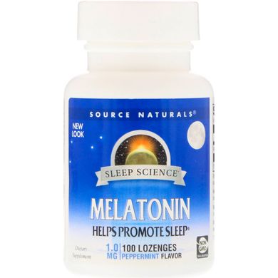 Мелатонин защита сна Source Naturals (Melatonin) со вкусом мяты 1 мг 100 леденцов купить в Киеве и Украине