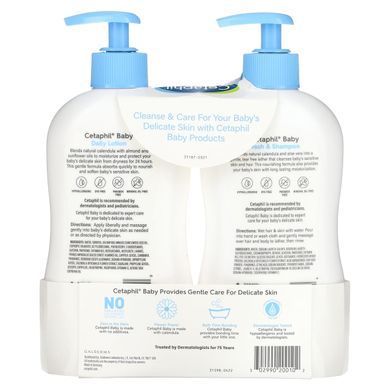 Cetaphil, Baby, Healthy Skin Essentials Set, 2 Piece Set, 13.5 fl oz (399 ml) Each купить в Киеве и Украине