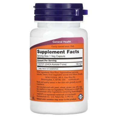 7-Кето Now Foods (7-KETO DHEA) 100 мг 60 капсул купить в Киеве и Украине