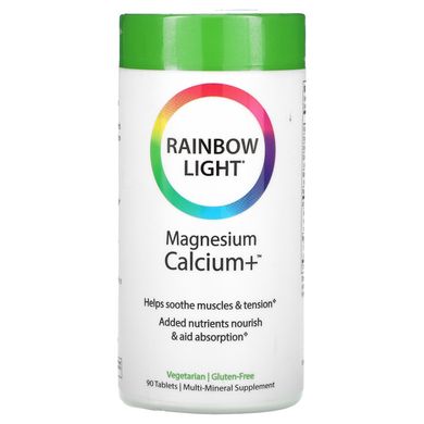Магній і кальцій Rainbow Light (Magnesium Calcium) 1000 мг / 500 мг 90 таблеток
