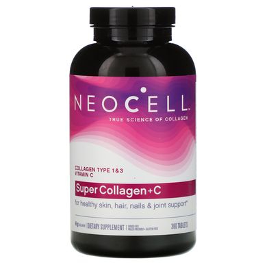 Колаген + вітамін C тип 1 та 3 Neocell (Super Collagen Health Vitamin C) 6000 мг 360 таблеток