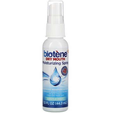 Зволожуючий спрей для ротової порожнини ніжна м'ята Biotene Dental Products (Dry Mouth Moisturizing Spray Gentle Mint) 44,3 мл