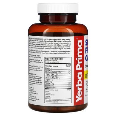 Soluble Fiber Capsules Yerba Prima (Soluble Fiber Caps) 625 mg 180 capsules