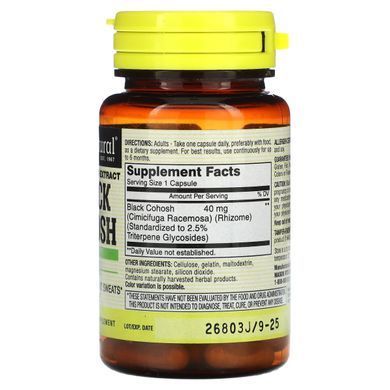 Black Cohosh, standardized extract, 60 capsules