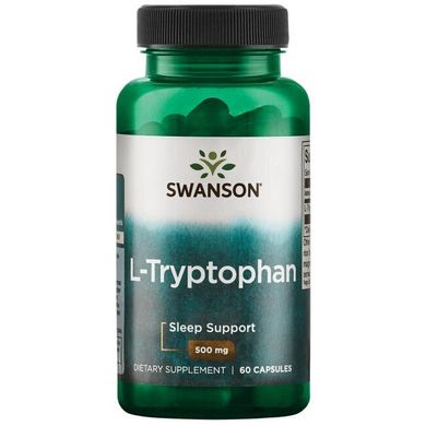L-Триптофан, L-Tryptophan, Swanson, 500 мг, 60 капсул