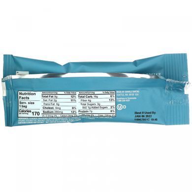 Sahale Snacks, Суміш для снеків, морська сіль, квасоля + горіх, 9 пакетиків по 1,25 унції (36 г) кожен