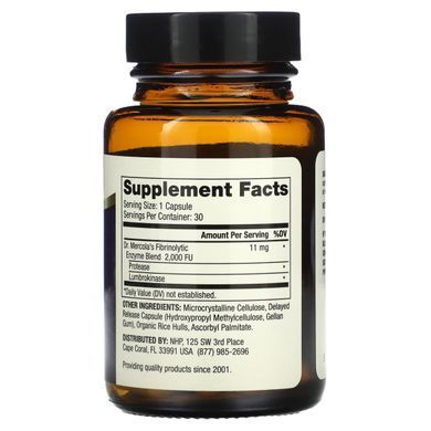Ферменты люмброкиназы, Lumbrokinase Enzymes, Dr. Mercola, 30 капсул купить в Киеве и Украине