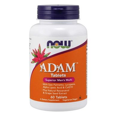 Вітамінний комплекс для чоловіків Адам Now Foods (Adam Men's Multi) 60 таблеток
