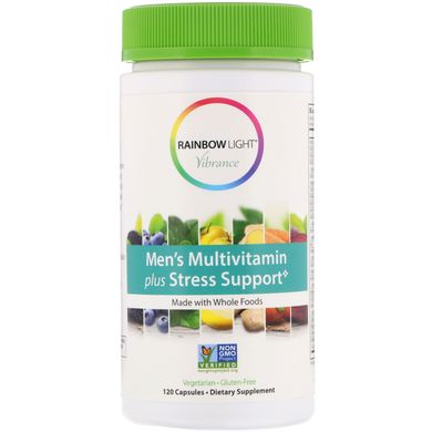 Мультивитамины для мужчин плюс стресс формула Rainbow Light (Men's Multivitamin plus Stress Support) 120 капсул купить в Киеве и Украине