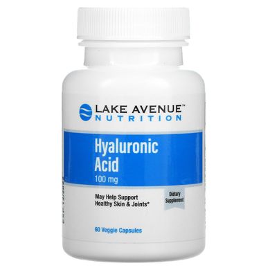 Гіалуронова кислота, Hyaluronic Acid, Lake Avenue Nutrition, 100 мг, 60 вегетаріанських капсул