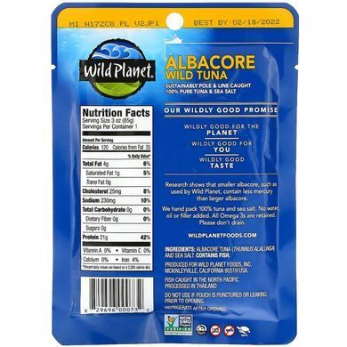 Wild Planet Albacore Wild Tuna 85 g