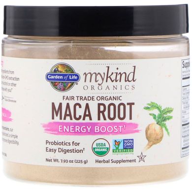 Мака корінь органік прискорювач енергії Garden of Life (Maca Root MyKind Organics) 225 г