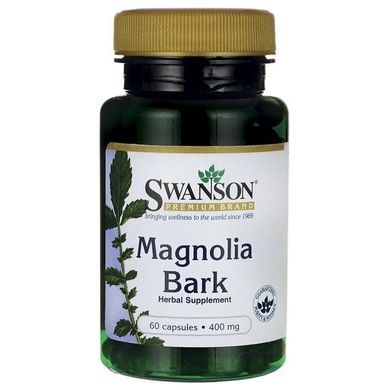 Кора Магнолії Swanson (Magnolia Bark) 400 мг 60 капсул