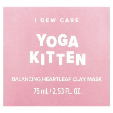 I Dew Care, Yoga Kitten, clay mask with Badan for restoring skin balance, 75 ml (2.53 fl oz)
