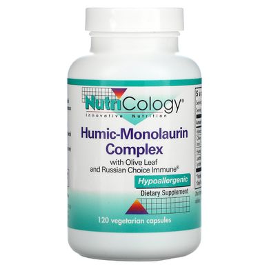 Гуміновий монолаурін, Humic-Monolaurin Complex, Nutricology, 120 вегетаріанських капсул