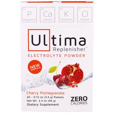 Електроліти смак вишня-гранат Ultima Replenisher (Electrolyte Supplemen) 20 пакетів по 3.4 г