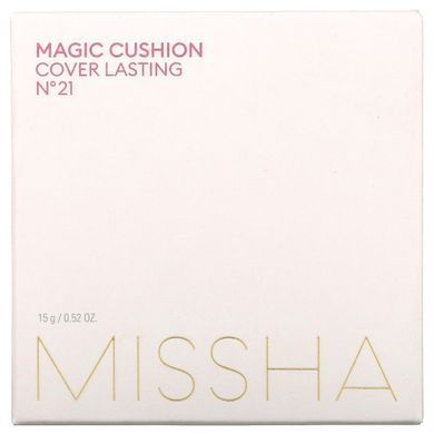 Кушон з ідеальним покриттям (світлий беж) MISSHA (Magic Cushion Cover Lasting SPF50+/PA+++, 21 тон) 15 г