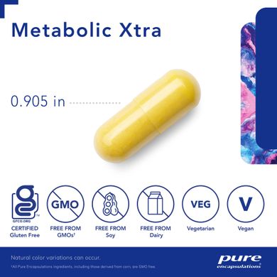 Витамины для здорового метаболизма Pure Encapsulations (Metabolic Xtra) 90 капсул купить в Киеве и Украине