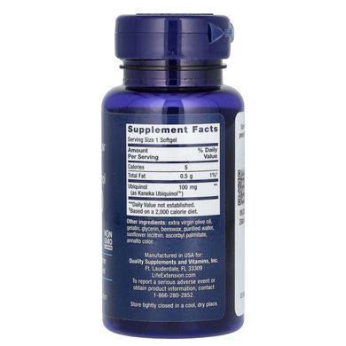 Супер убихинол коэнзим Ку10 Life Extension (Super Ubiquinol CoQ10 100 mg) 100 мг 60 капсул купить в Киеве и Украине