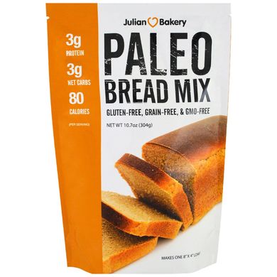 Палео-мікс для випічки хліба, Julian Bakery, 304 г (10,7 унції)