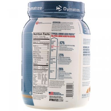 ISO100 Hydrolyzed, 100% изолят сывороточного протеина, арахисовое масло, Dymatize Nutrition, 725 г купить в Киеве и Украине